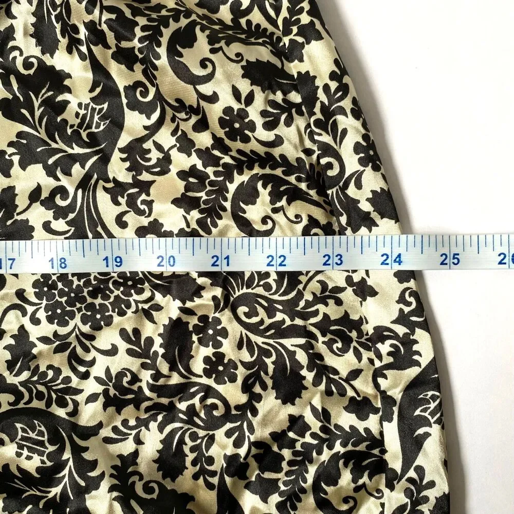 Soft Moments Pajama Satin Lounge Pants Size 14/16 Multicolor Damask Pattern